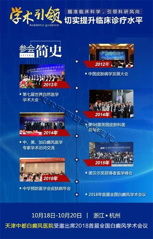 天津中都白癜风医院受邀参加2018首届全国白癜风学术会议
